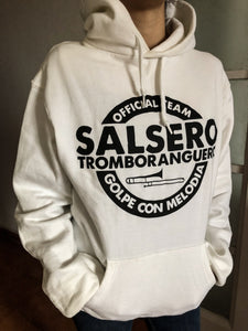 Tromboranga "Salsero Tromboranguero" White Hoddie / Sudadera Blanca