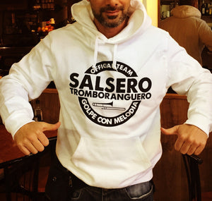 Tromboranga "Salsero Tromboranguero" White Hoddie / Sudadera Blanca